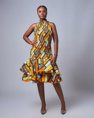 Ankara Elastic Form Fitting Dress