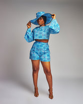 Ankara Two-Piece Shorts Set
