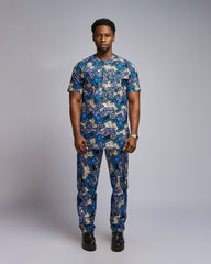 Men’s Modern African Print Two-Piece Cargo Set