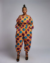 Off-Shoulder Jumpsuit– Solar Bloom Edition