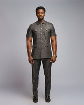 Charcoal Grey Formal African Suit