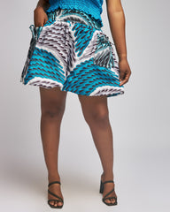 African Print Mini Skirt Set