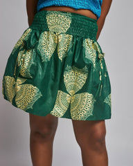 African Print Mini Skirt Set