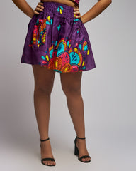 African Print Mini Skirt Set