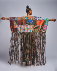 Multicolor Tribal Print Fringe Dress