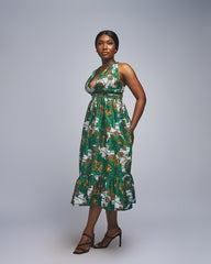 Ankara Halter Midi Dress