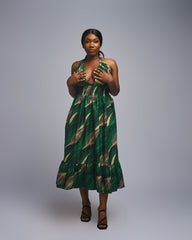Ankara Halter Midi Dress