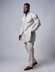 Men’s Embroidered Linen Set