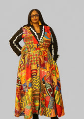 Ntoma Patched Flare Jacket Dress