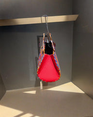 Hand Woven Wood Clutch Bag