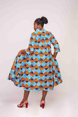 Ankara Women's Shirt High Low dress - YvonneEx