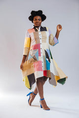 Linen Patched Dress (Short) - YvonneEx