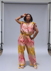 Batik Desires - Waist Cut out Jumpsuit