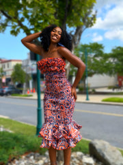 Ankara Elastic Bodycon Dress