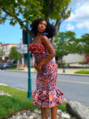 Ankara Elastic Bodycon Dress