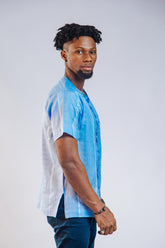 Voile Cotton Man's Short Sleeve Shirt