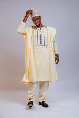 Voile Cotton 3 Piece Men's Set (Agbada)