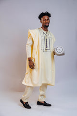 Voile Cotton 3 Piece Men's Set (Agbada)