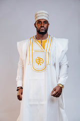 Voile Cotton 3 Piece Men's Set (Agbada)