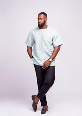 Linen Men's Shirt (Short Sleeves) - YvonneEx
