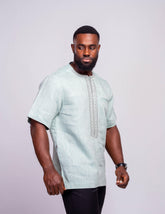 Linen Men's Shirt (Short Sleeves) - YvonneEx
