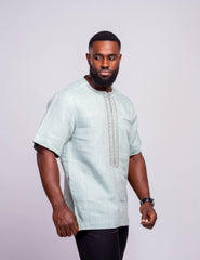 Linen Men's Shirt (Short Sleeves) - YvonneEx