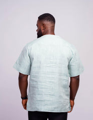Linen Men's Shirt (Short Sleeves) - YvonneEx