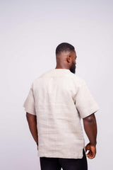 Linen Men's Shirt (Short Sleeves) - YvonneEx