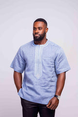 Linen Men's Shirt (Short Sleeves) - YvonneEx