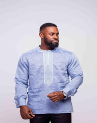 Linen Men's Shirt (Long Sleeves) - YvonneEx