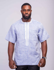 Linen Men's Shirt (Short Sleeves) - YvonneEx