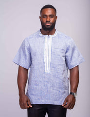 Linen Men's Shirt (Short Sleeves) - YvonneEx