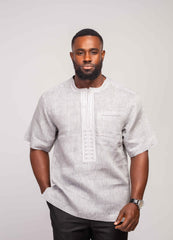 Linen Men's Shirt (Short Sleeves) - YvonneEx