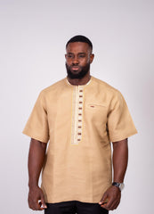 Linen Men's Shirt (Short Sleeves) - YvonneEx