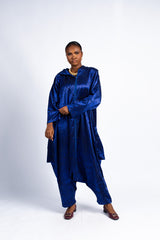 Detachable Sleeve Jumpsuit w/Hood - Royal Blue