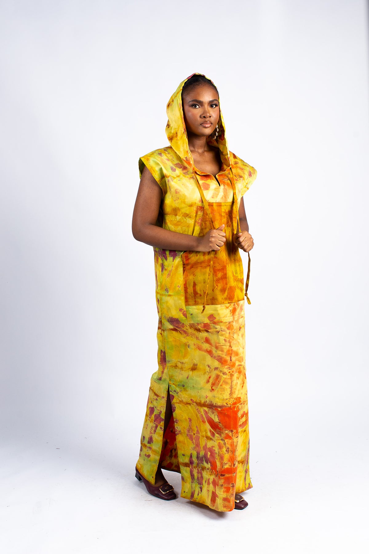 Batik Desires - Sleeveless Poncho w/Hood