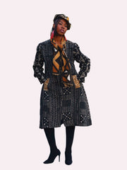 Authentic Handwoven Mud Cloth Akua Jacket Dress