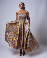 Ankara Women Elastic Maxi Dress
