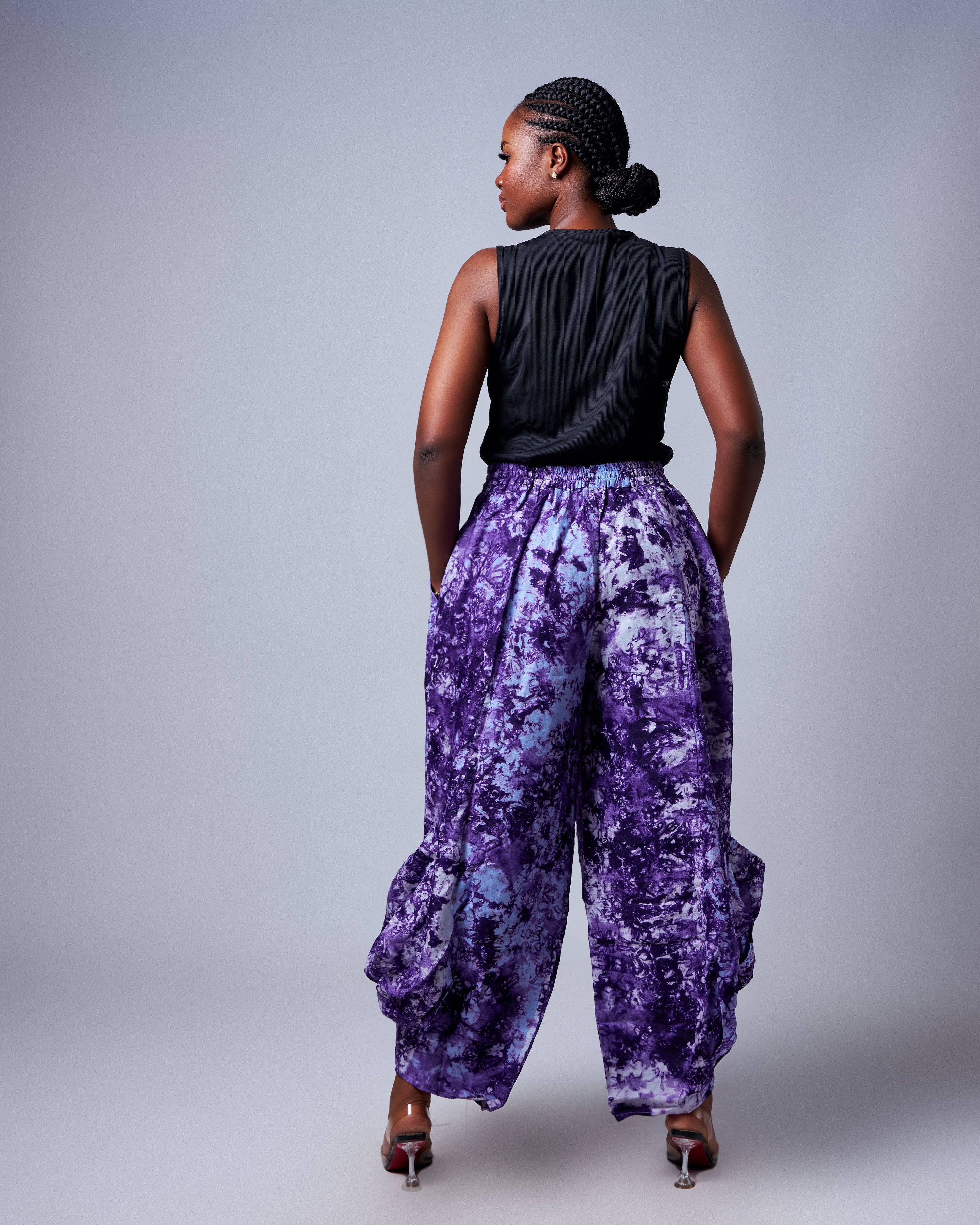 Women's Marble-Dye Palazzo Pants