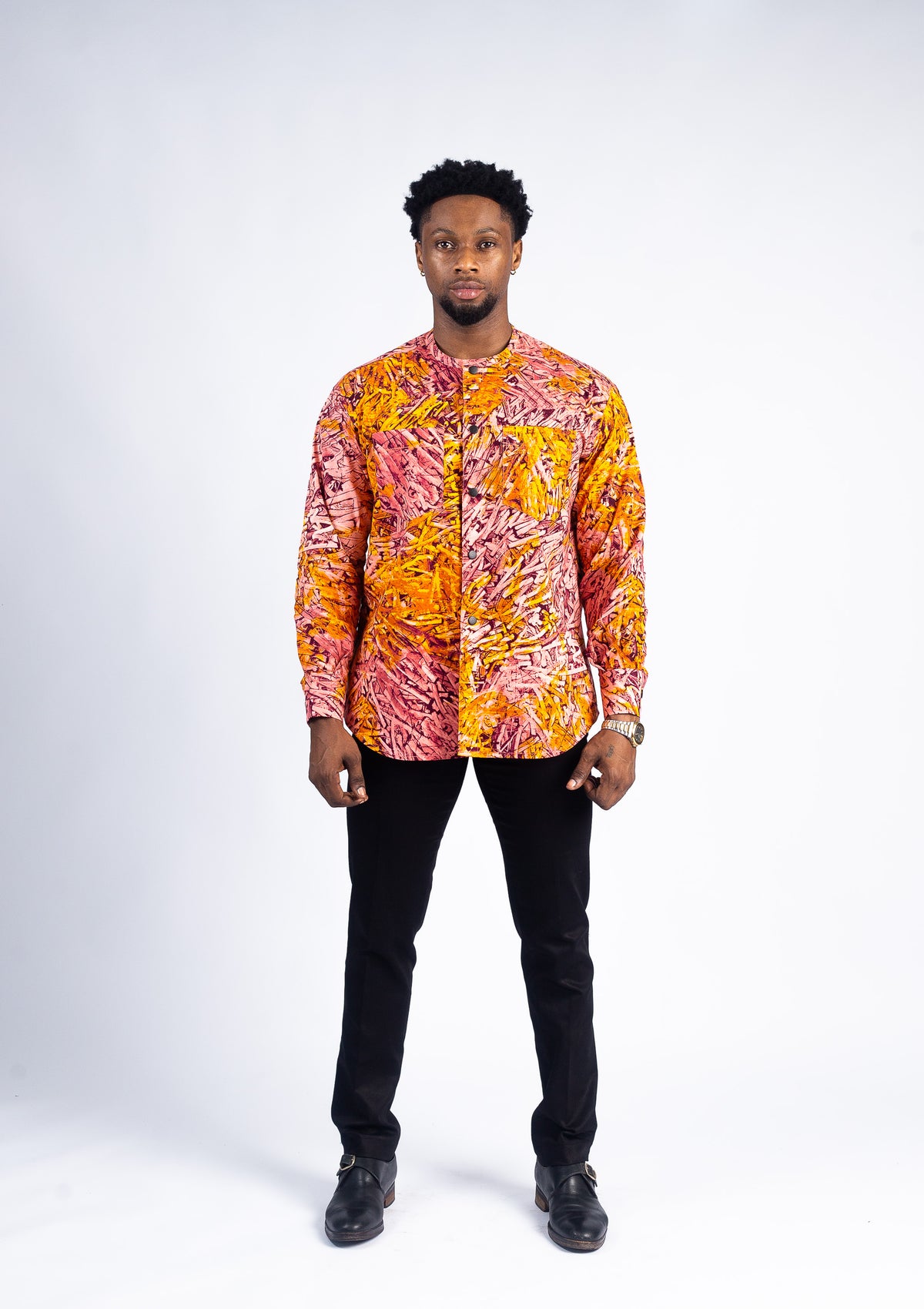 Men's Vibrant Abstract Print Shirt