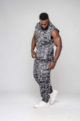 Men's Batik Shirt and Cargo Pants