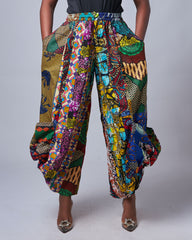 Women's African Patchwork Palazzo Pants