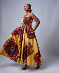 Ankara Women Elastic Maxi Dress