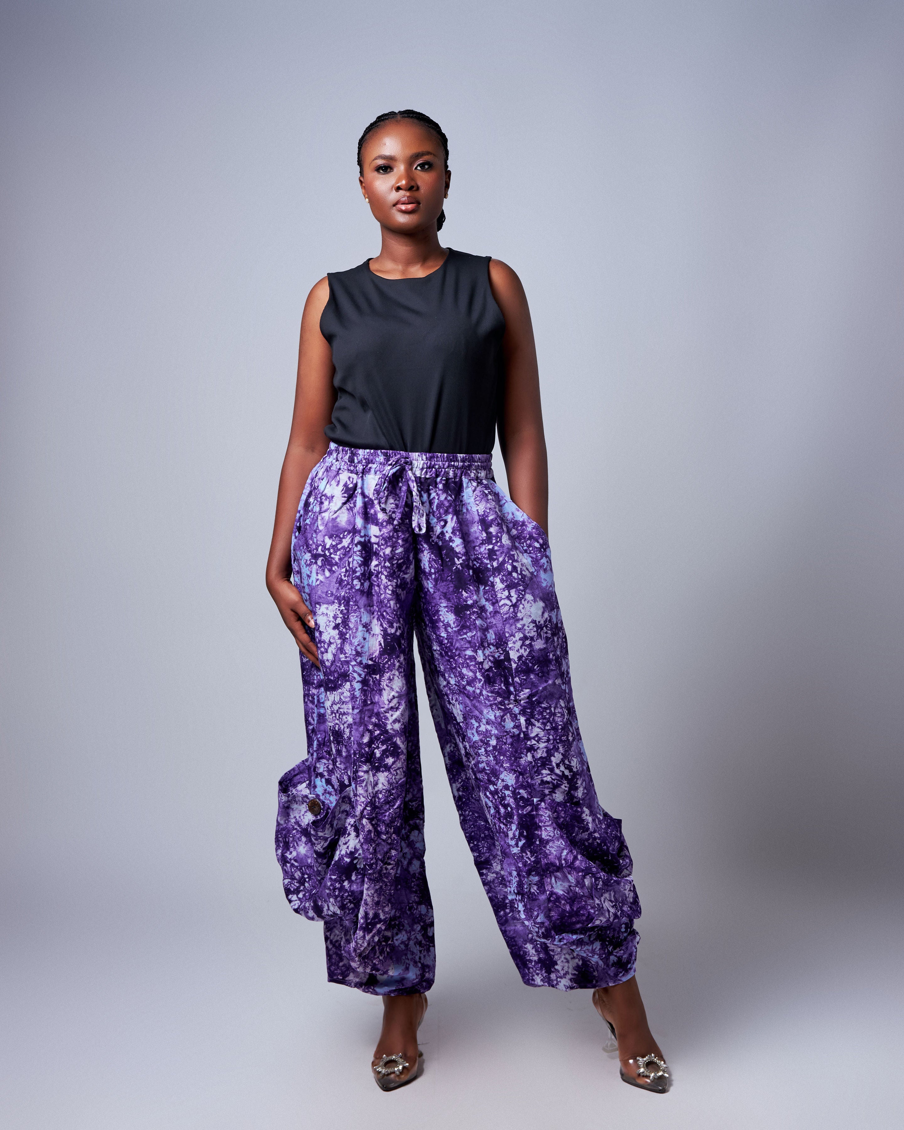 Women's Marble-Dye Palazzo Pants
