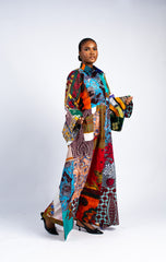 Women's Multi-Print Patchwork Kimono Kaftan