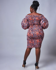 Ankara Elastic Form Fitting Dress