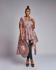 African Print Hi - Low Top/ Mini Dress