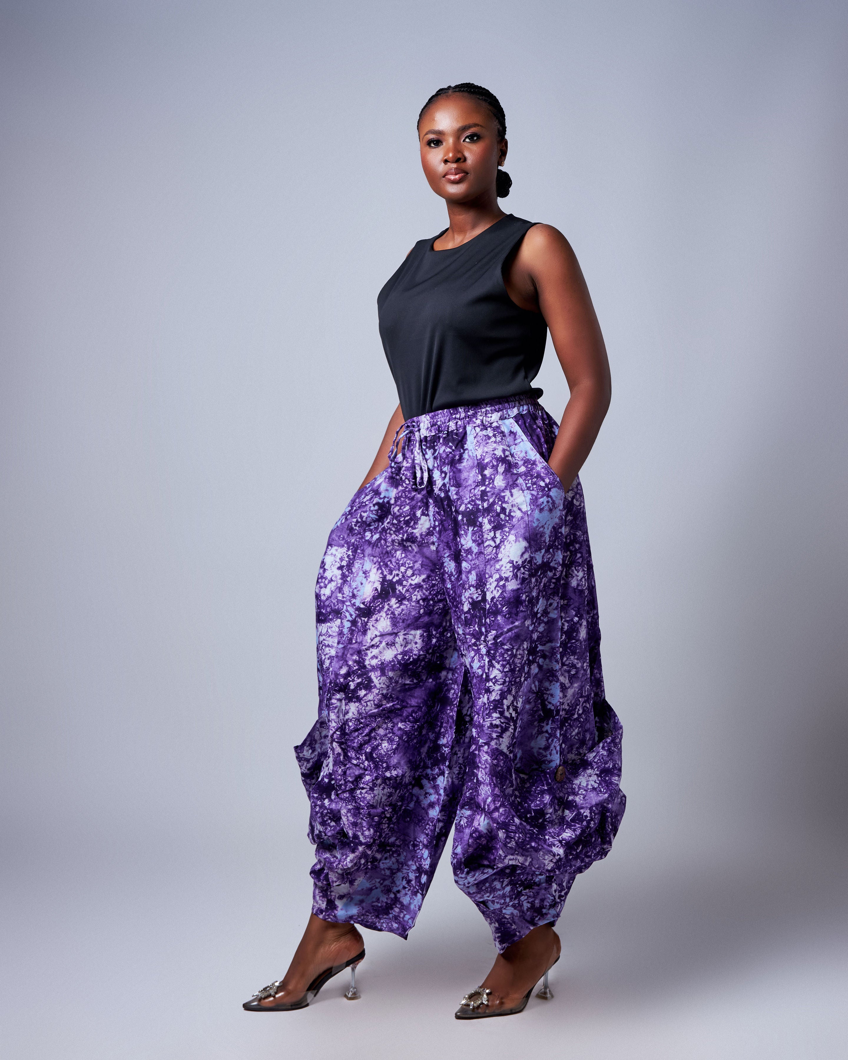 Women's Marble-Dye Palazzo Pants