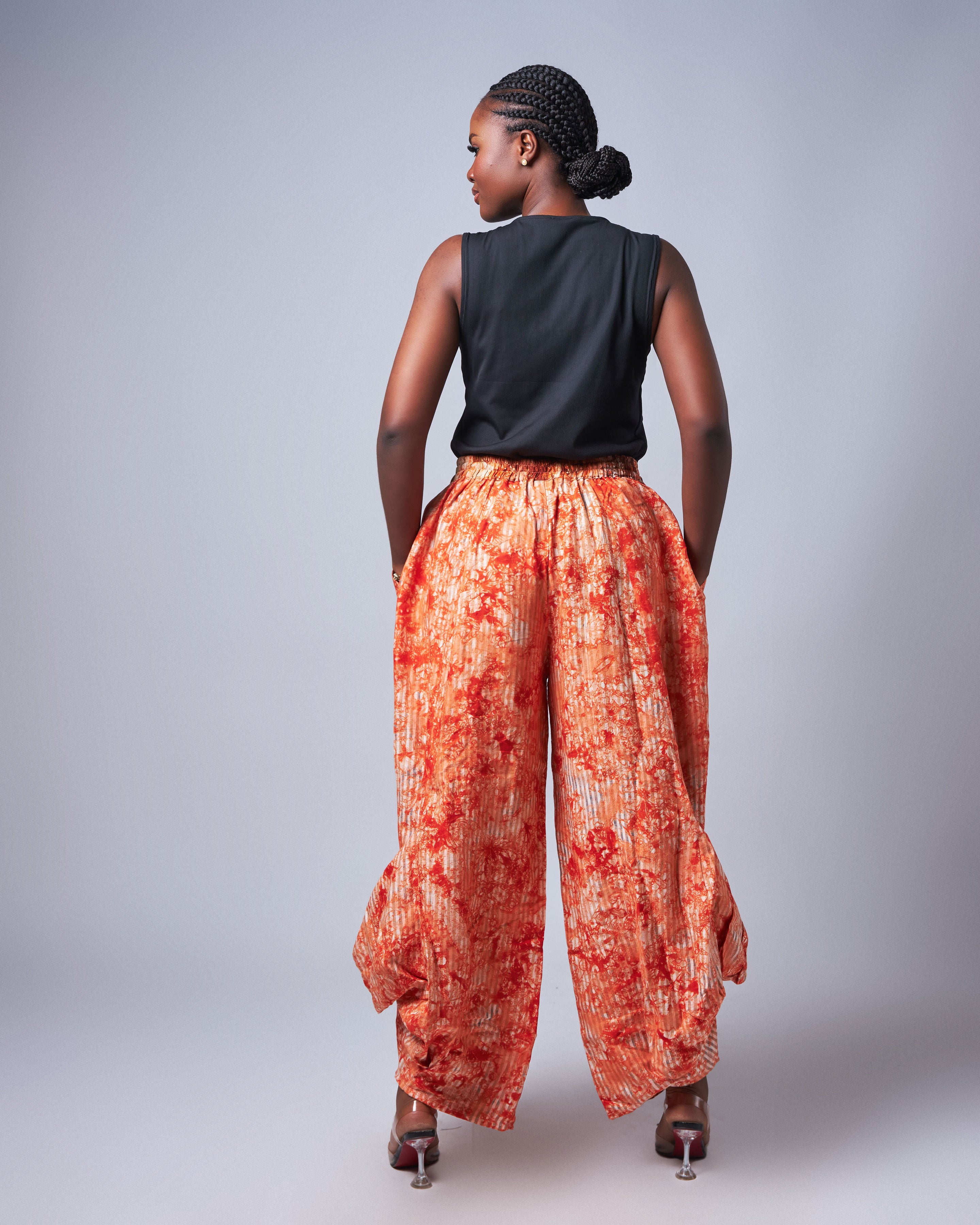 Women's Marble-Dye Palazzo Pants