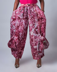 Women's Marble-Dye Palazzo Pants